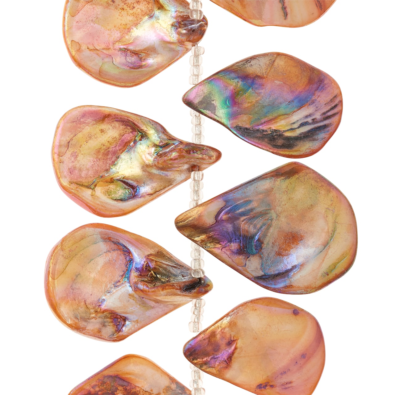 12 Pack: Amber Shell Teardrop Beads, 34mm by Bead Landing™